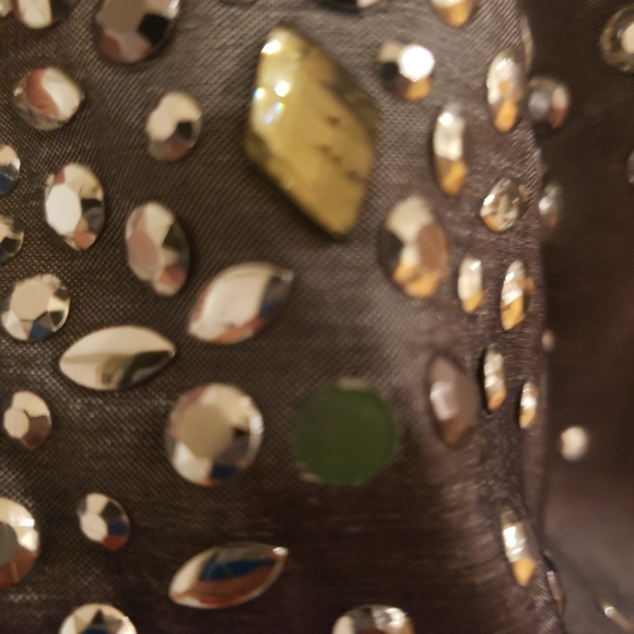 Cache Puff One Sleeve Evening Gown TINY flaw sz 12 - Picture 7 of 11